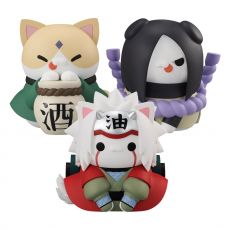 Naruto Shippuden Mega Cat Project Trading Figures Nyanto! The Big Nyaruto Series The Sannin Set 10 cm (With Gift) Megahouse