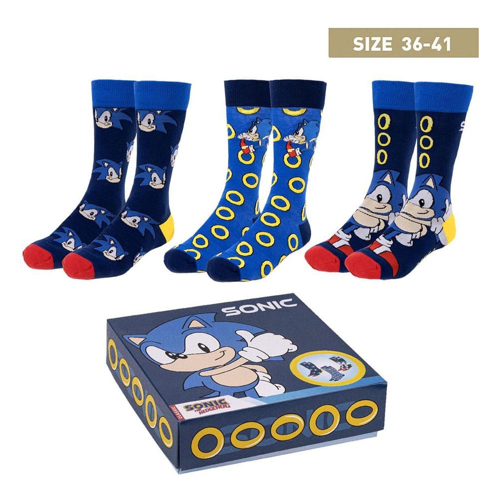 Sonic the Hedgehog Socks 3-Pack Sonic 35-41 Cerdá