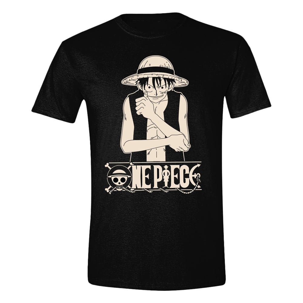 One Piece T-Shirt Luffy Pose Logo Size S PCMerch