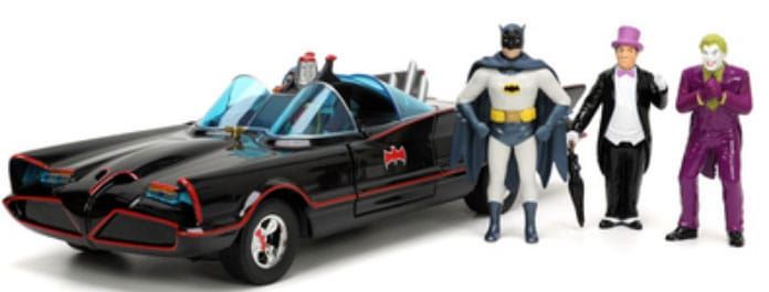 DC Comics Diecast Model 1/24 Batman 1966 Classic Batmobile Deluxe Jada Toys