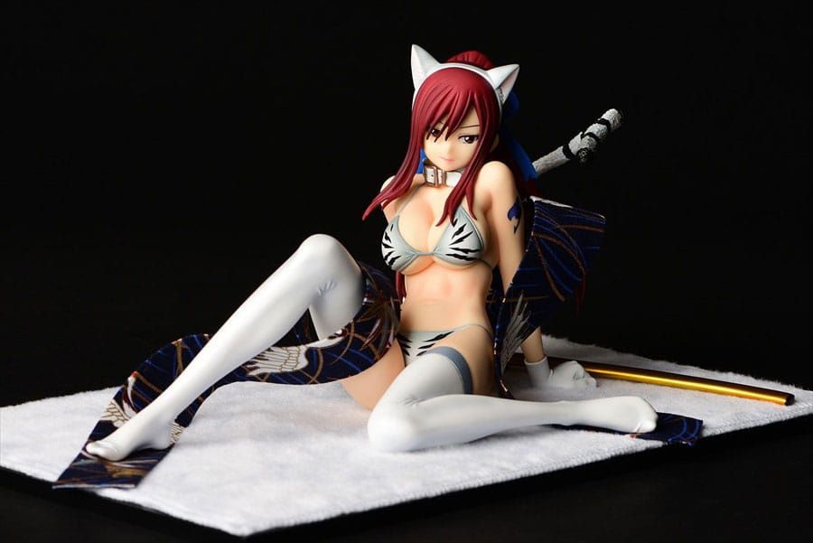 Fairy Tail Statue 1/6 Erza Scarlet - White Tiger CAT Gravure_Style 13 cm Orca Toys