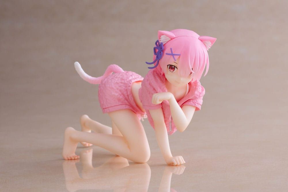 Re:Zero Precious PVC Statue Desktop Cute Figure Ram Cat Roomwear Ver. 13 cm Taito Prize