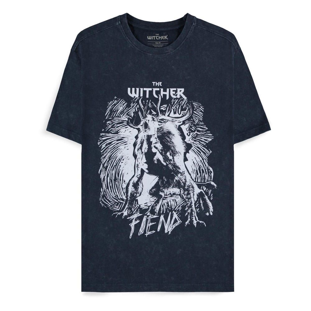 The Witcher T-Shirt Dark Blue Fiend Size L Difuzed