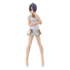 Original Character Figma Action Figure Female Body (Mika) Mini Skirt Chinese Dress Outfit (White) 13 cm