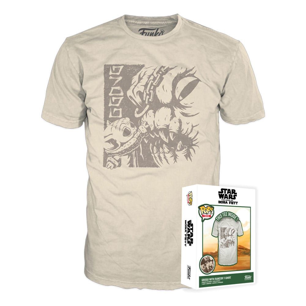 Star Wars Boxed Tee T-Shirt Grogu w/Rancor Size M Funko