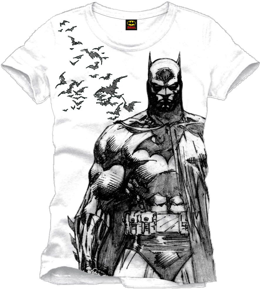 Batman originální tričko s potiskem Bats bílé CODI