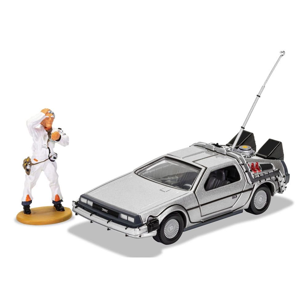Back to the Future Diecast Model 1/36 DeLorean and Doc Brown Figure Corgi