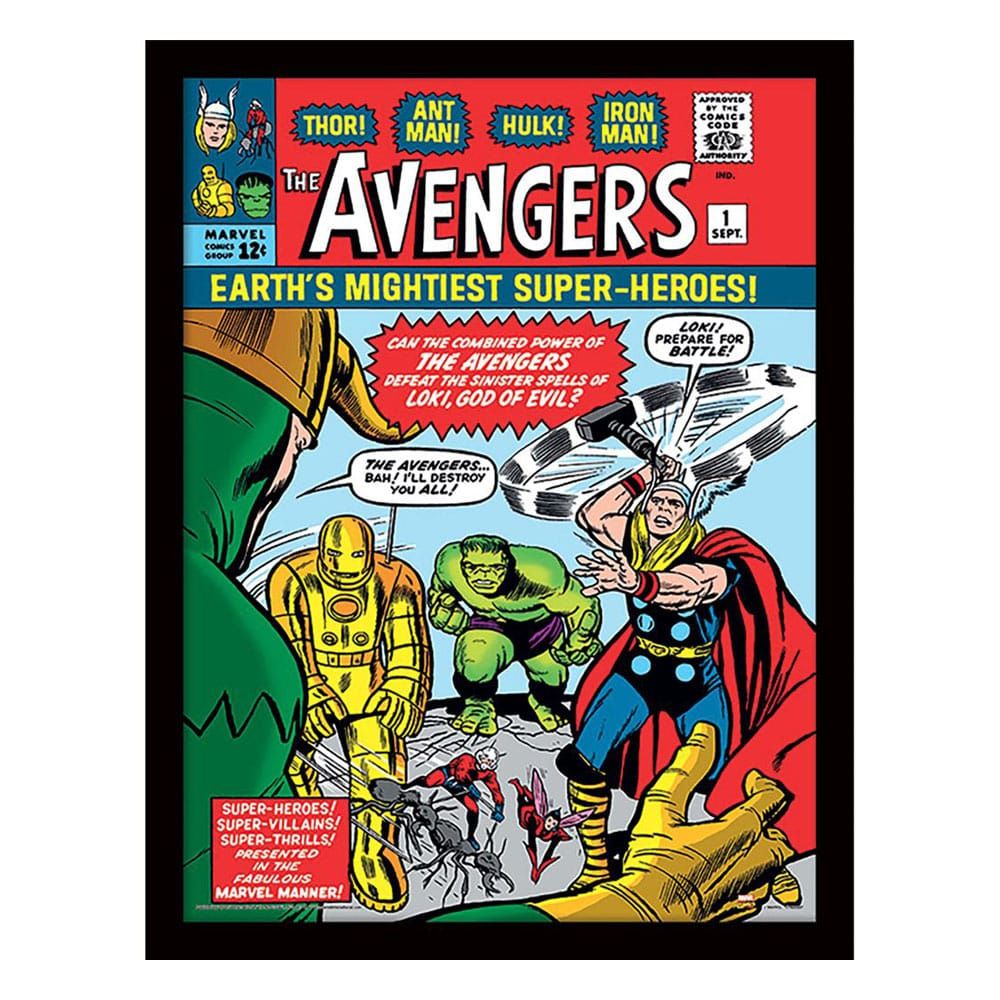 Marvel Collector Print Framed Poster Avangers vs. Loki Comic Pyramid International