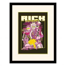 Rick and Morty Collector Print Framed Poster 80s Action Movie (white background)
