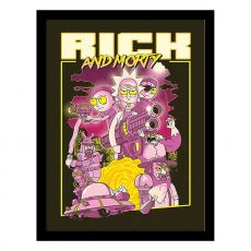 Rick and Morty Collector Print Framed Poster 80s Action Movie