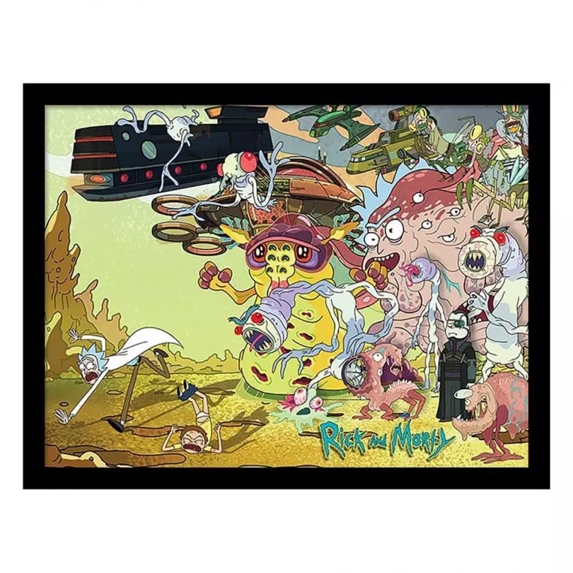 Rick and Morty Collector Print Framed Poster Creature Barrage Pyramid International