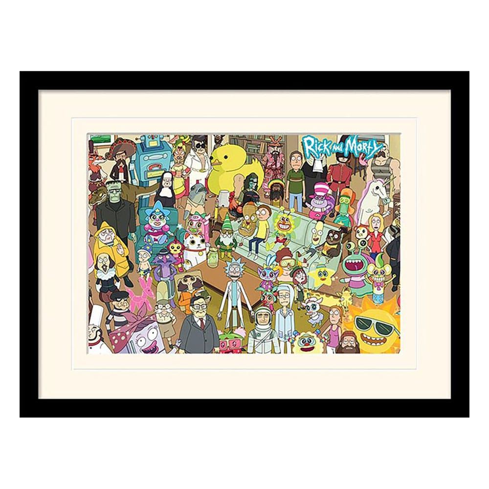 Rick and Morty Collector Print Framed Poster Total Rickall (white background) Pyramid International