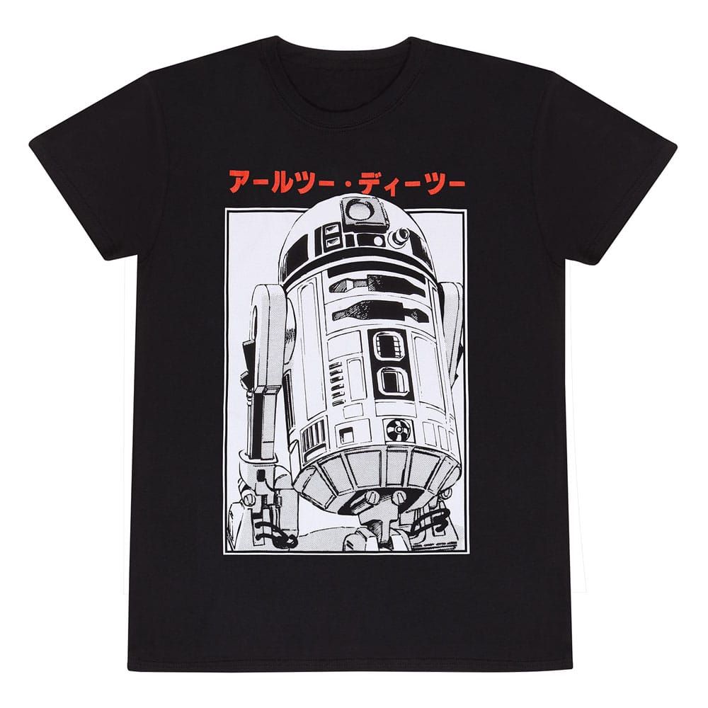 Star Wars T-Shirt R2D2 Katakana Size L Heroes Inc