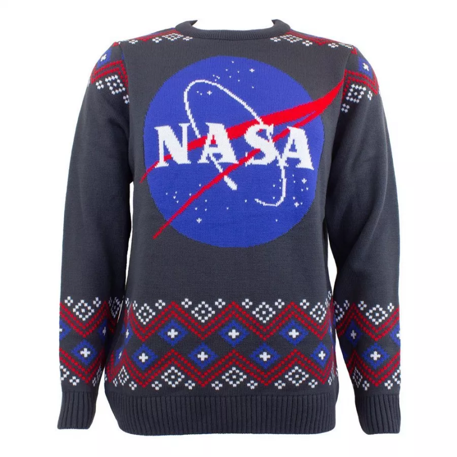 NASA Sweatshirt Christmas Jumper Logo Size M Heroes Inc