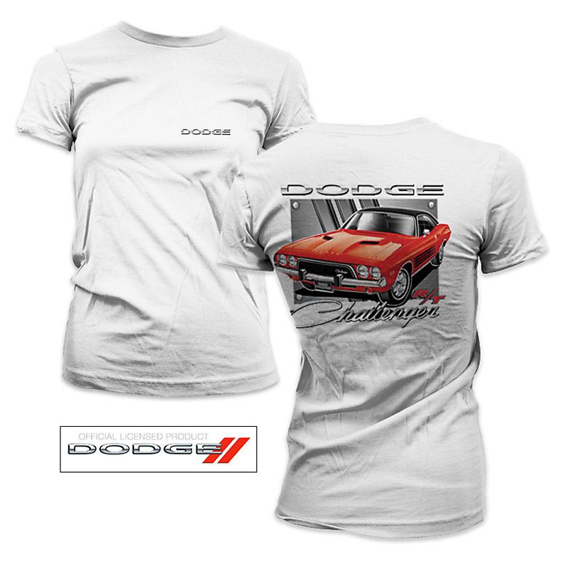 Dodge printed Girly Tee Red Challenger Licenced