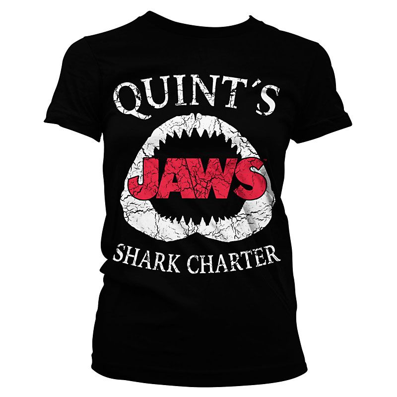 Jaws Printed Girly t-shirt Quint´s Shark Charter Licenced