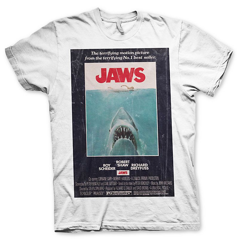 Jaws Printed t-shirt Vintage Original Poster Licenced