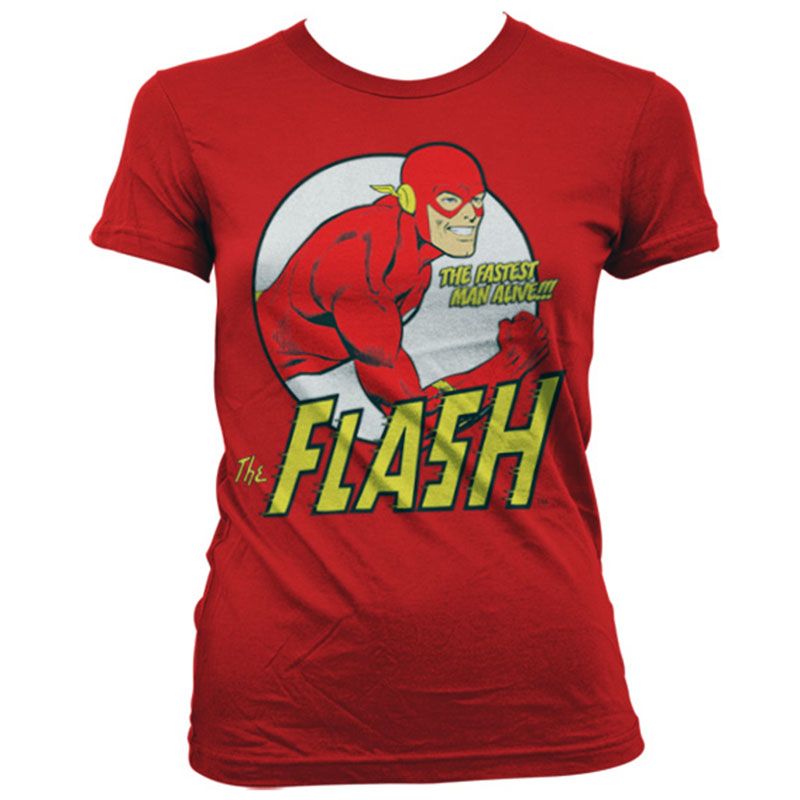 The Flash printed Girly Tee Fastest Man Alive Licenced