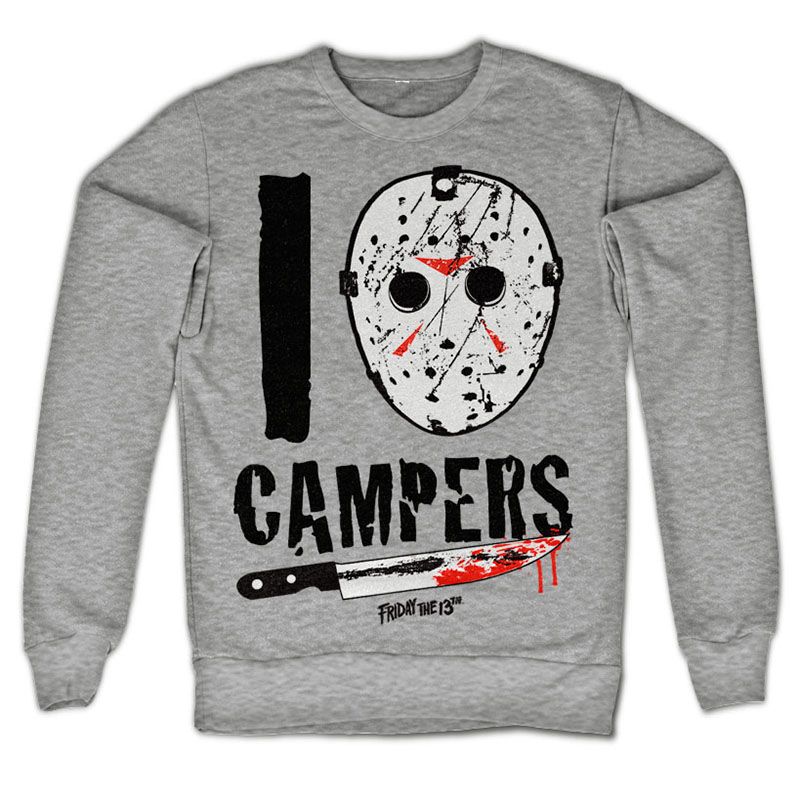 Friday the 13th printed Sweatshirt I Jason Campers Licenced
