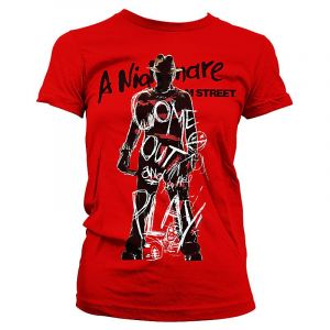 Nightmare On Elm Street printed girly Tee Come Out And Play | S, M, L, XL, XXL