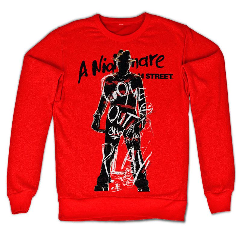 Nightmare On Elm Street printed Sweatshirt Come Out And Play Licenced