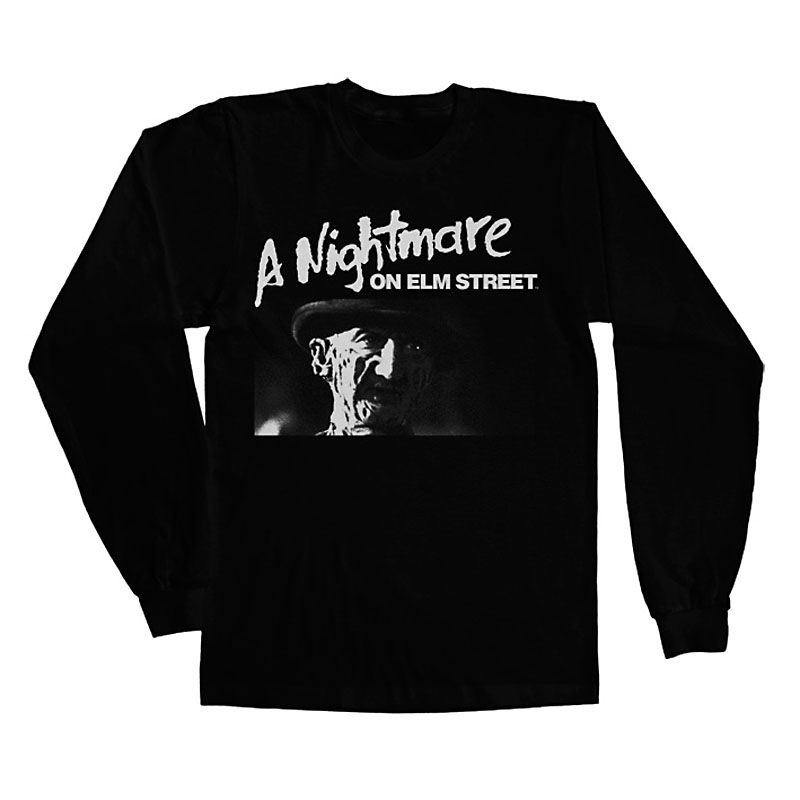 Nightmare On Elm Street printed Long Sleeve Tee Logo Licenced