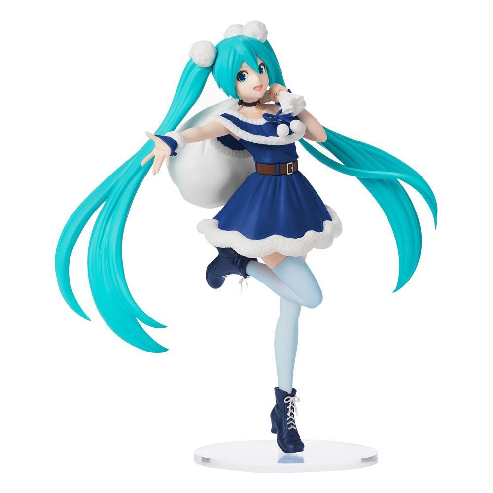 Hatsune Miku SPM PVC Statue Christmas 2020 Blue 22 cm Sega