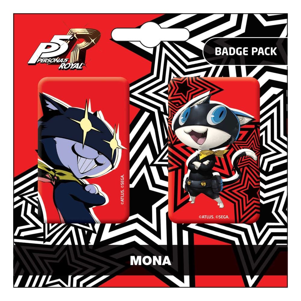 Persona 5 Royal Pin Badges 2-Pack Mona / Morgana POPbuddies