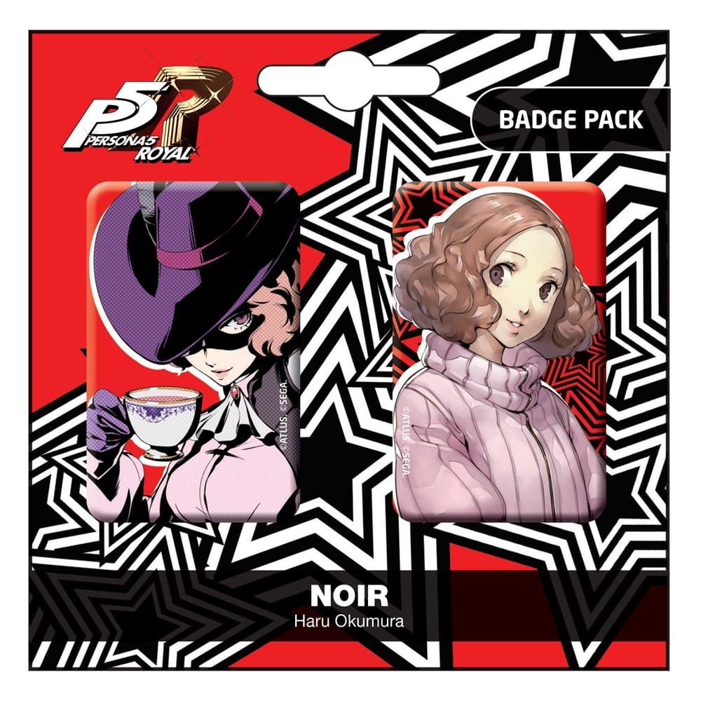 Persona 5 Royal Pin Badges 2-Pack Noir / Haru Okumura POPbuddies