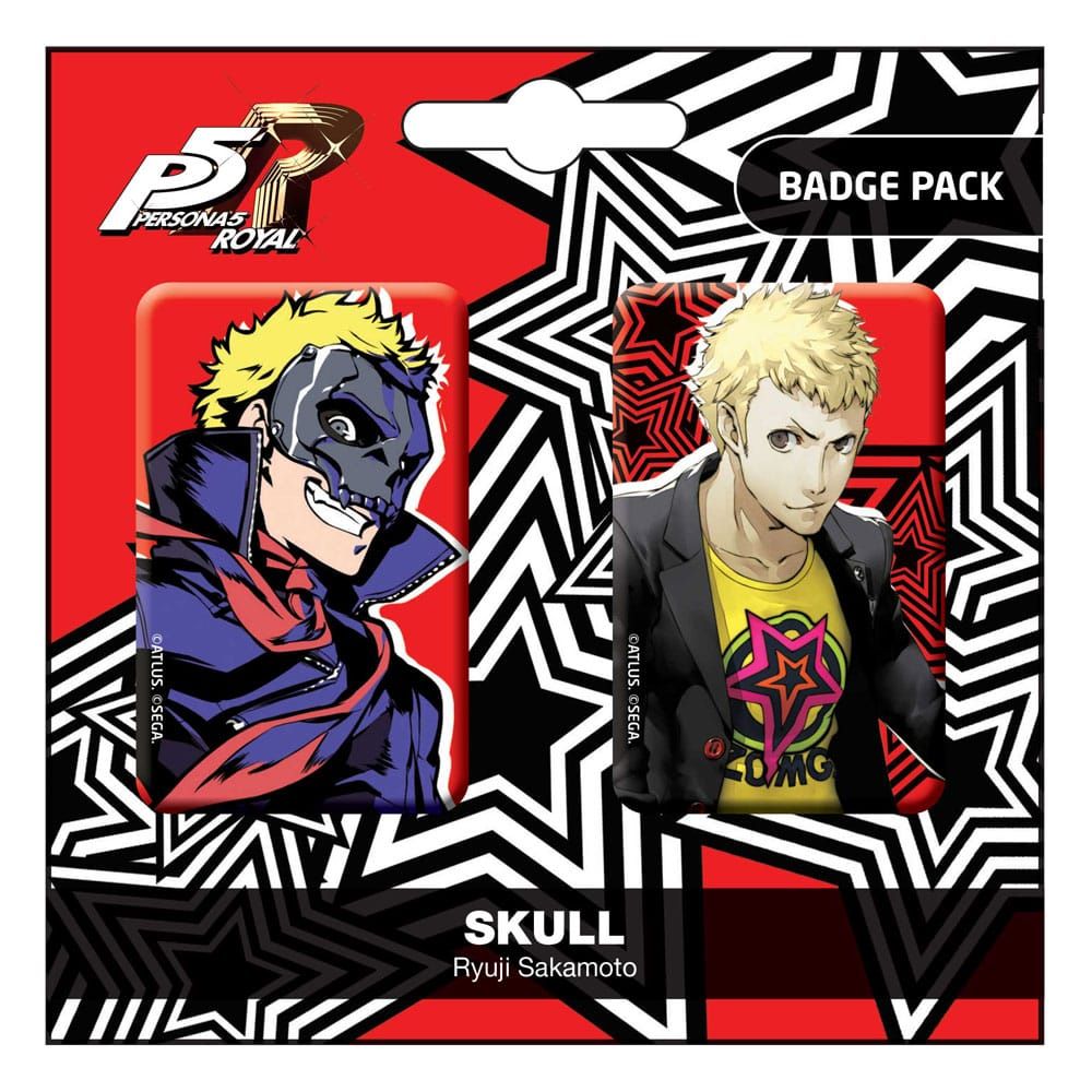 Persona 5 Royal Pin Badges 2-Pack Skull / Ryui Sakamoto POPbuddies