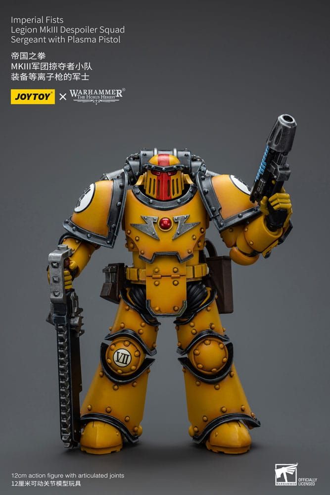 Warhammer The Horus Heresy Action Figure 1/18 Imperial Fists Legion MkIII Despoiler Squad Sergeant with Plasma Pistol 12 cm Joy Toy (CN)