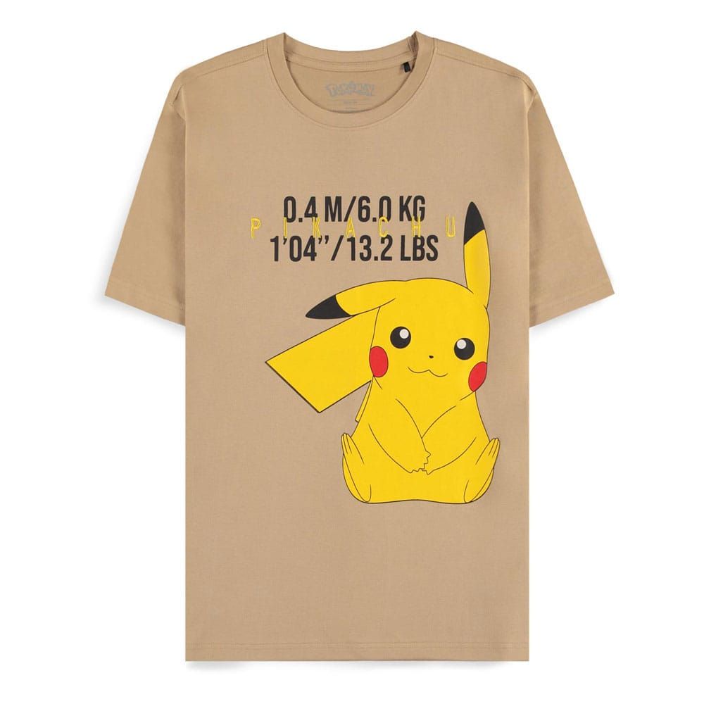 Pokemon T-Shirt Beige Pikachu Size L Difuzed