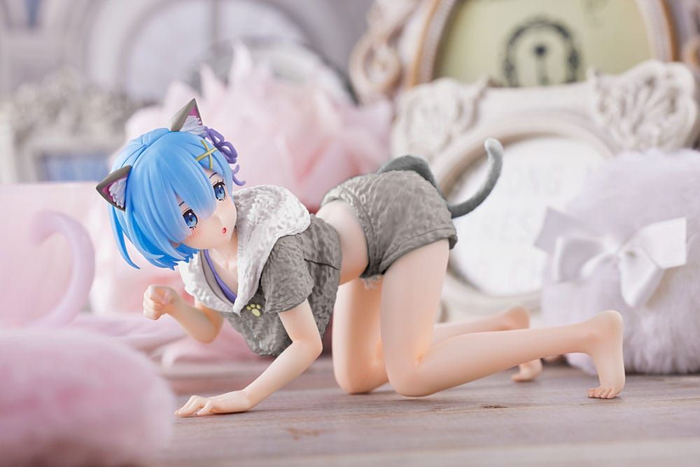 Re:Zero - Starting Life in Another World PVC Statue Rem Cat Roomwear Version Renewal Edition Taito Prize