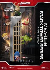 Marvel Mini Egg Attack Figures The Infinity Saga Stark Tower series Tony Stark & Mark VII suit pod mod 12 cm Beast Kingdom Toys