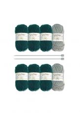 Harry Potter Knitting Kit Slouch Socks and Mittens Slytherin Eaglemoss Publications Ltd.