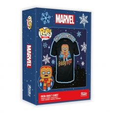 Marvel Holiday POP! Tees T-Shirt GB Iron Man Size S Funko