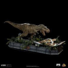 Jurassic Park Demi Art Scale Statue 1/20 T-Rex attacks Donald Gennaro 30 cm Iron Studios