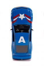 Marvel Hollywood Rides Diecast Model 1/24 2006 Ford Mustang GT with Captain America Figure Jada Toys