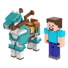 Minecraft Action Figure 2-Pack Steve & Armored Horse 8 cm Mattel