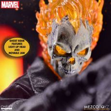 Ghost Rider Action Figure & Vehicle with Sound & Light Up 1/12 Ghost Rider & Hell Cycle Mezco Toys