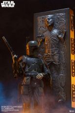 Star Wars Premium Format Statue Boba Fett and Han Solo in Carbonite 70 cm Sideshow Collectibles