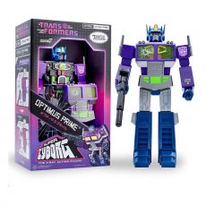 Transformers Super Cyborg Action Figure Optimus Prime (Shattered Glass Purple) 28 cm Super7
