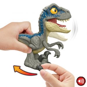 Jurassic World Action Figure Mega Roar Velociraptor Blue Mattel
