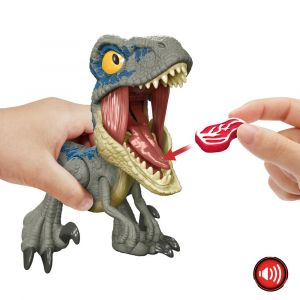 Jurassic World Action Figure Mega Roar Velociraptor Blue Mattel