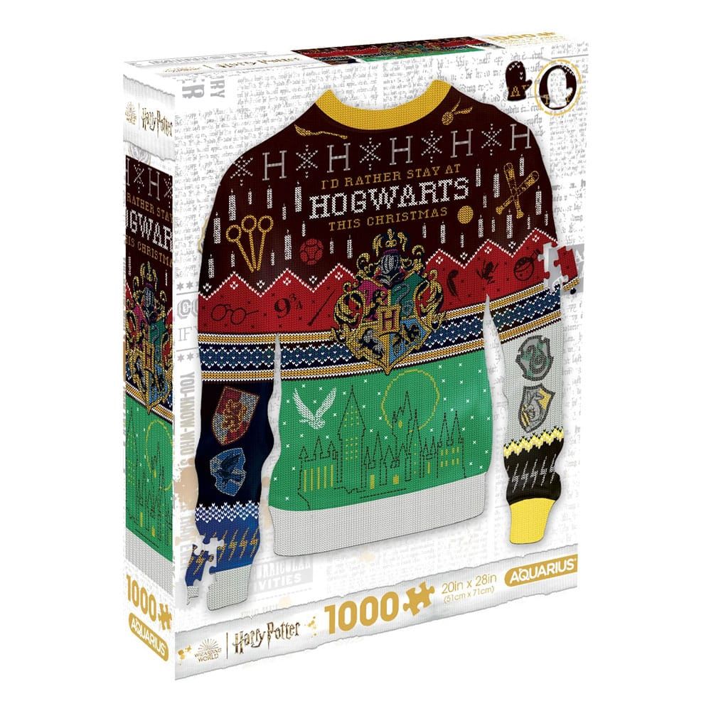 Harry Potter Jigsaw Puzzle Ugly Christmas Sweater Hogwarts (1000 pieces) Aquarius