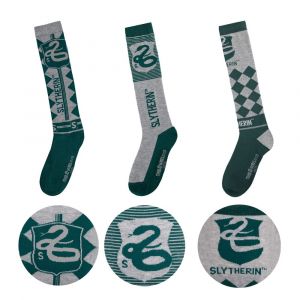 Harry Potter Knee-high socks 3-Pack Slytherin Cinereplicas
