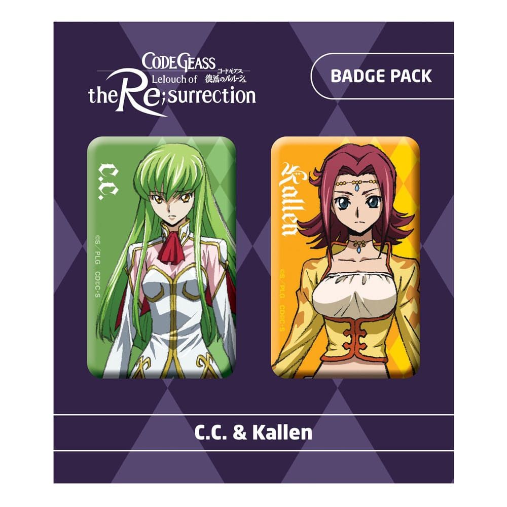 Code Geass Lelouch of the Re:surrection Pin Badges 2-Pack C.C. & Kallen POPbuddies