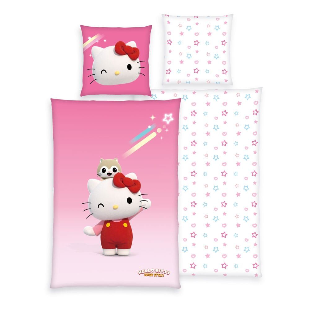 Hello Kitty Duvet Set Hello Kitty-Super Style 135 x 200 cm / 80 x 80 cm Herding