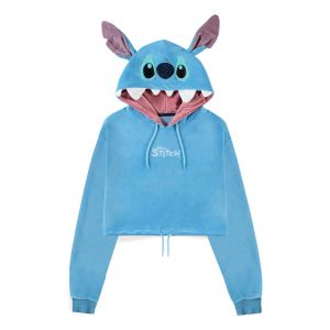 Lilo & Stitch Cropped Hooded Sweater Stitch Size M Difuzed