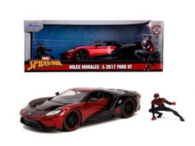 Spider-Man Diecast Model 1/24 2017 Ford GT Miles Morales Jada Toys